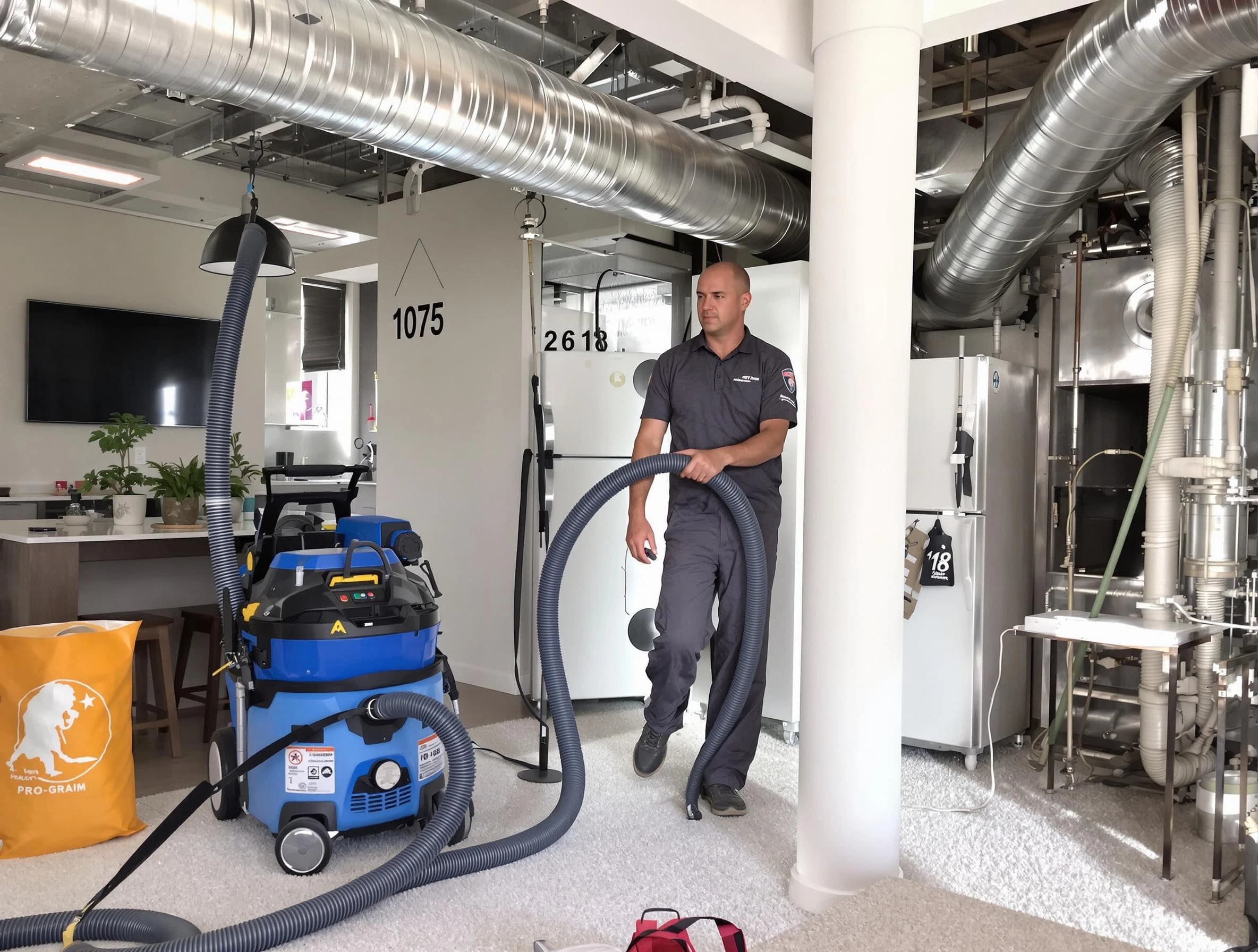 Greenwood Village Air Duct Cleaning expert performing detailed indoor duct cleaning for improved air quality in Greenwood Village