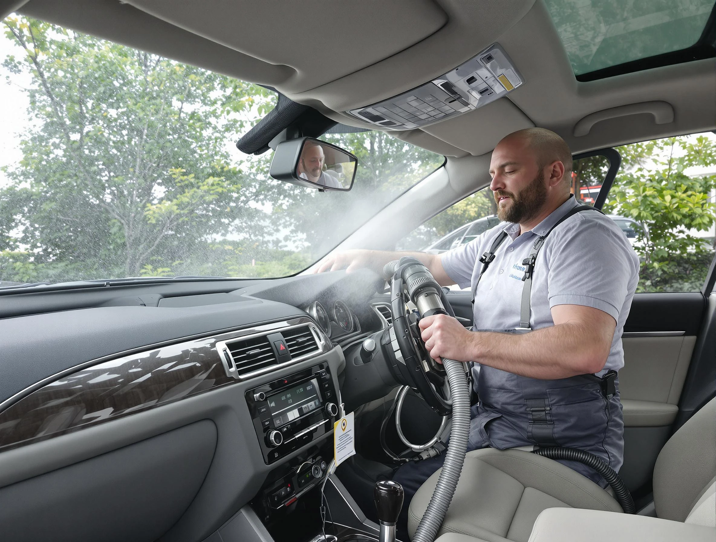 Greenwood Village Air Duct Cleaning specialist performing professional car duct cleaning in Greenwood Village