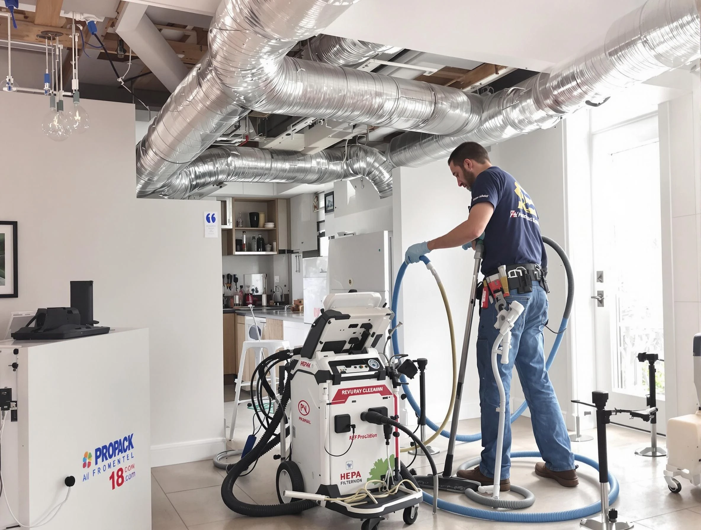 Greenwood Village Air Duct Cleaning technician performing advanced pure duct cleaning with specialized equipment in Greenwood Village